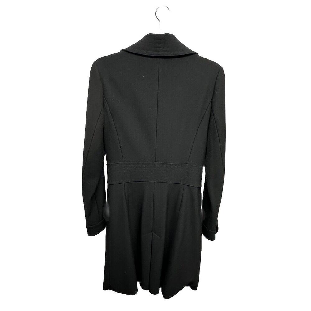 Halogen Coat Womens Sz M Wool Black‎ Overcoat Belted Dress - Picture 4 of 8